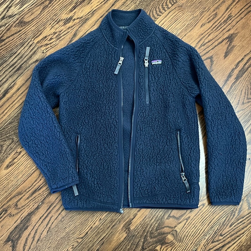 Boys Patagonia Fleece Zipper Pullover Size L (12)
